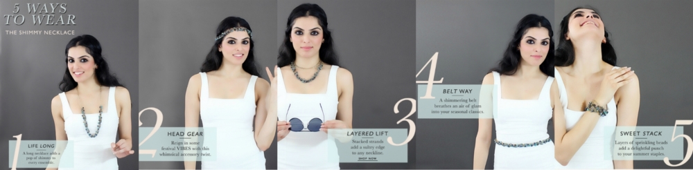 5 Ways to Wear The Shimmy Necklace