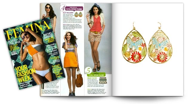 Femina, Oversized Filigree Bird Earrings
