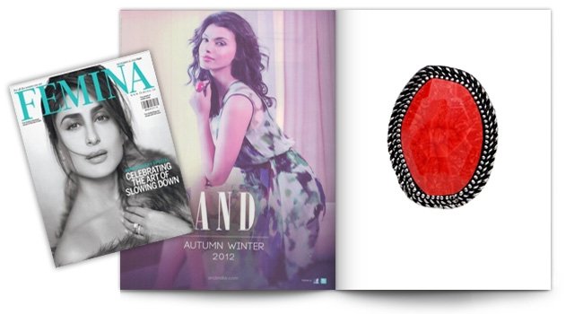 Femina, Red Stone Oval Ring