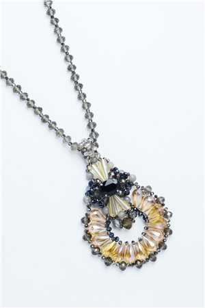 The Maleficient Gold Crystal Pendant Necklace