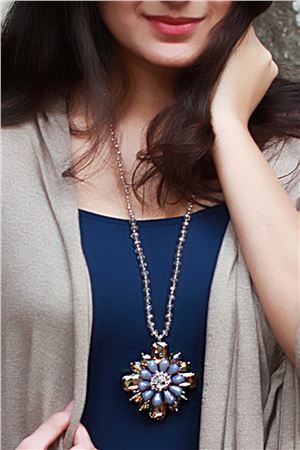 The Crystal Flower Priestess Pendant Necklace