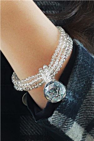 Ice Drop Crystal Silver Bracelet