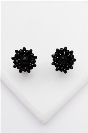 Black Swan Crystal Studs Earrings