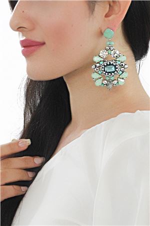 Cali Coast Turquoise Crystal Statement Earrings
