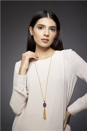 Lush Lavender Druzy Necklace