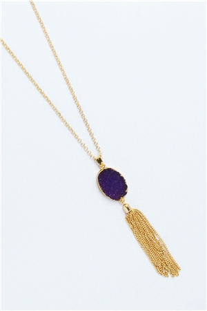 Lush Lavender Druzy Necklace