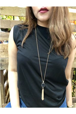 Sheer Sable Druzy Necklace