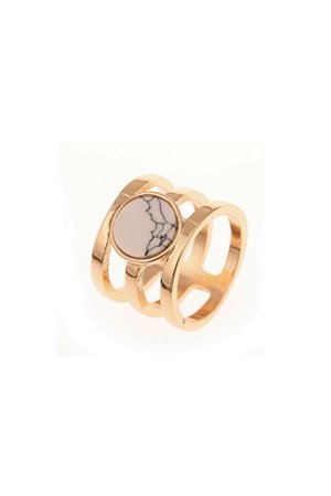 Radius Turquoise Stone Marble Ring