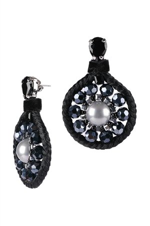 Black Beauty Pearl Statement Earrings