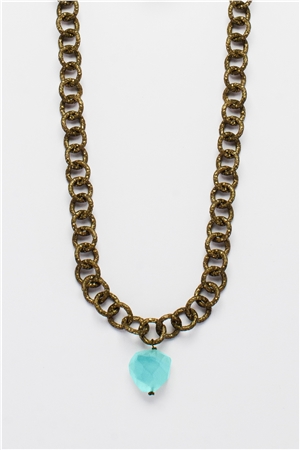 Azure Blue Shard Chain Necklace