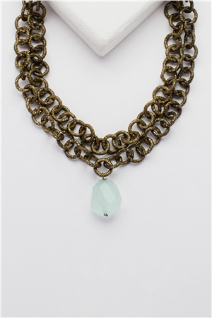 Frost Drop Multi-Layer Chain Necklace