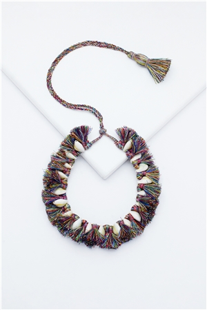 Multi-Thread Florescent Shell Necklace