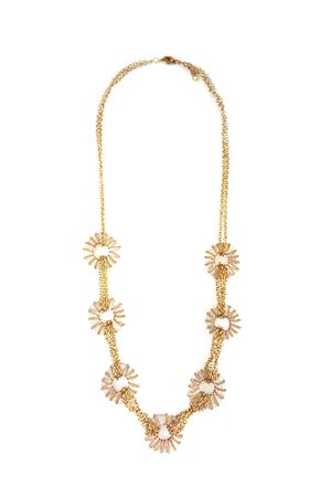 Tequila  White Glass Necklace