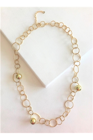 Adeline Gold Rings Long Necklace