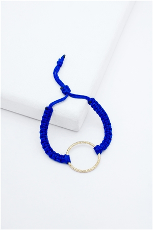 Gold Ring Blue Thread Bracelet