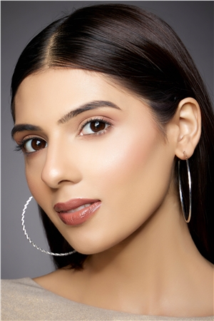 Arabella Silver Hoop Earrings