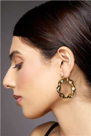 Chantelle Twisted Hoop Chunky Earrings