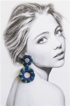 Daylily Swirl Hoop Earrings