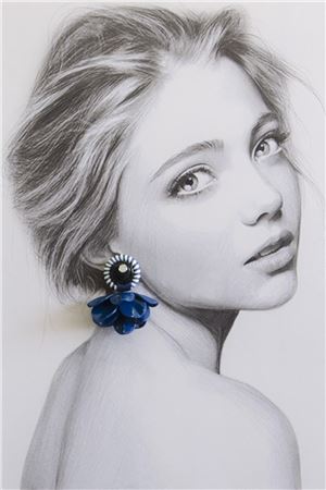 Sapphire Poppy Drop Earrings