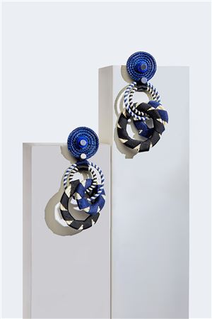 Butterfly Interlocked Double Hoop Earrings