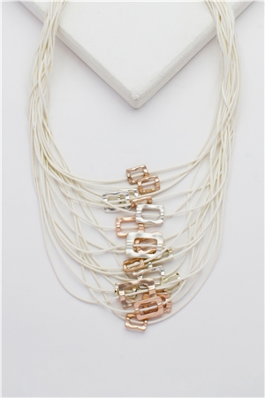 Cotton Cloud Cascade Rose Gold Layered Necklace
