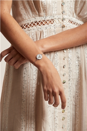 Butterfly Silver Mop Bracelet