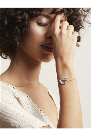 Owl Silver Cubic Zirconia Bracelet