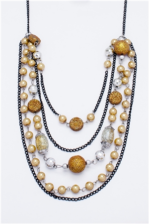 Gold Shimmer Layered Necklace
