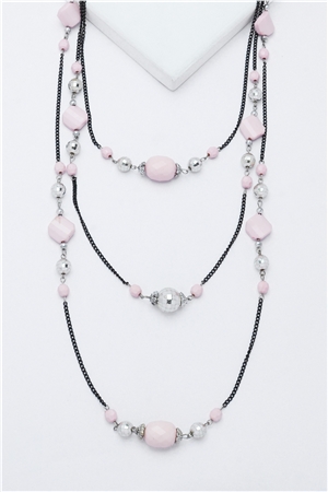 Blush Bead Layered Necklace