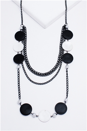 Ebony & Ivory Shell Layered Necklace