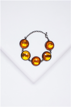 Radiant Amber Gemstone Bracelet
