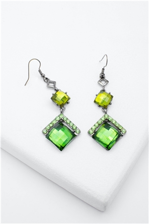 Sea Green Gemstone Drop Earrings