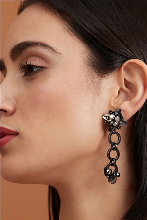Dark-Matter Starry Dangle Earrings