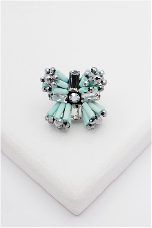 Turquoise Cluster Breezy Crystal Ring