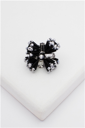 Noir Cluster Astral-Nova Crystal Ring