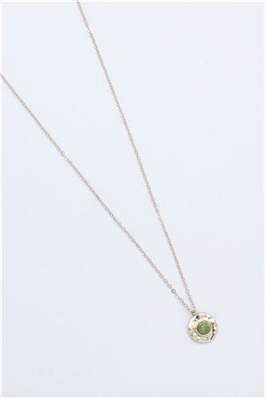 Dainty Rustic Round Necklace
