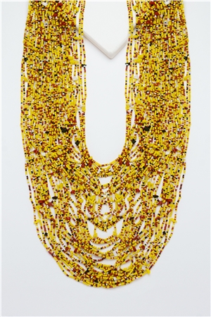 Seychelles Canary Bead Layered Necklace