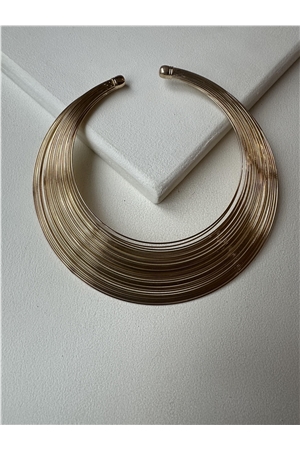 Orbit Curve Gold Necklace