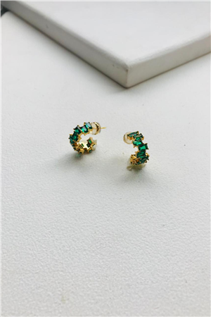 Verdant Orbit Hoop Earrings