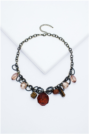 Brown Dice Necklace