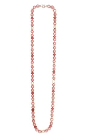 Red Baroc Majorca Pearl Long Necklace