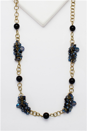 Starry Eyes Black Pearl Long Necklace
