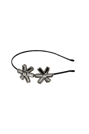 The Minions Black Double Flower Stone Hairband