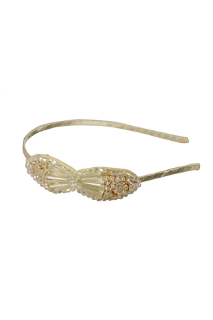 The Bff White Crystal Bow Hairband
