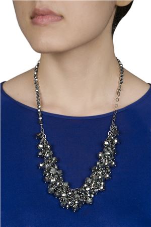 Silver Shimmer Crystal Stone Necklace