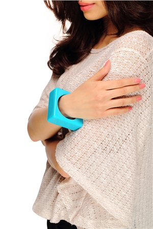 Adriactic Blue Square Resin Bangle