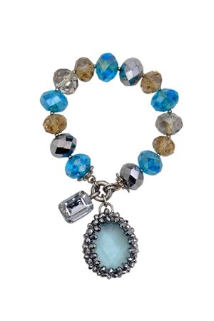 Aqua Stone Drop Bracelet