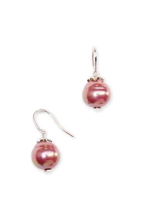 Red Baroc Majorca Pearl Drop Earrings