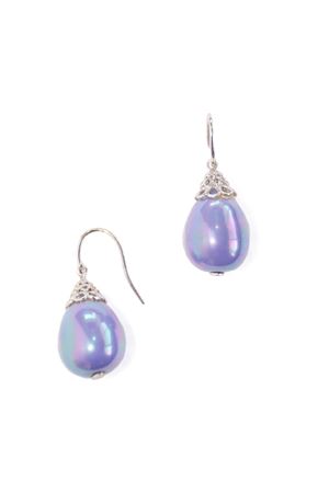 Lavender Cone Majorca Pearl Drop Earrings