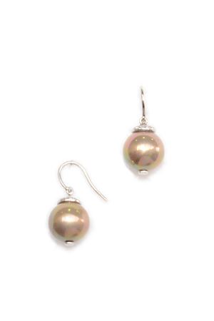 Glam Gold Pearl Drop Earrings